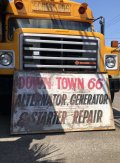 【店舗引き取り限定】 Original U.S.A Downtown 66 Double Sided Hand Painted Store Sign Huge! (M686)