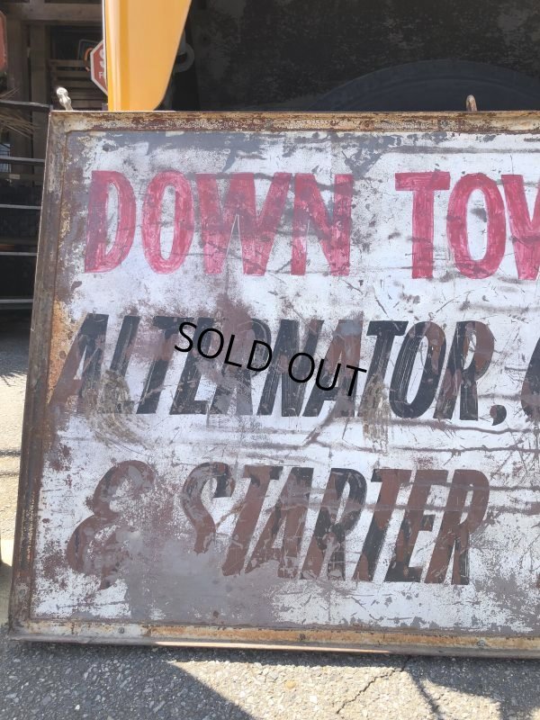 画像12: 【店舗引き取り限定】 Original U.S.A Downtown 66 Double Sided Hand Painted Store Sign Huge! (M686)