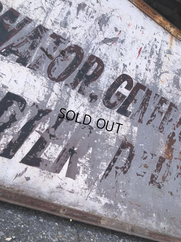 画像24: 【店舗引き取り限定】 Original U.S.A Downtown 66 Double Sided Hand Painted Store Sign Huge! (M686)