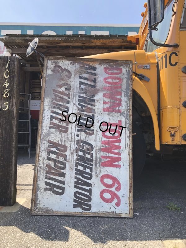 画像16: 【店舗引き取り限定】 Original U.S.A Downtown 66 Double Sided Hand Painted Store Sign Huge! (M686)