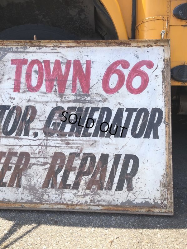 画像13: 【店舗引き取り限定】 Original U.S.A Downtown 66 Double Sided Hand Painted Store Sign Huge! (M686)