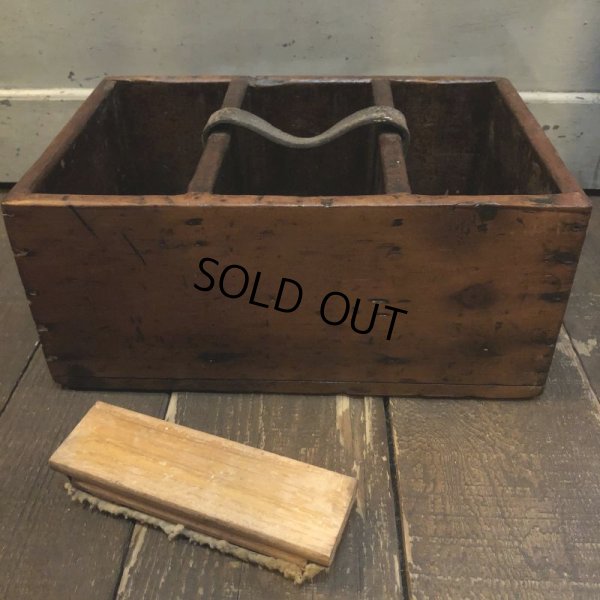 画像5: Vintage Wood Shoe Care Shine Box (M693)