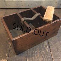 Vintage Wood Shoe Care Shine Box (M693)