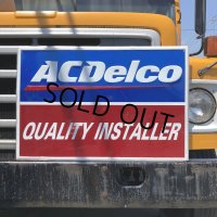 Vintage AC DELCO QUALITY INSTALLER Embossed Sign (M690)