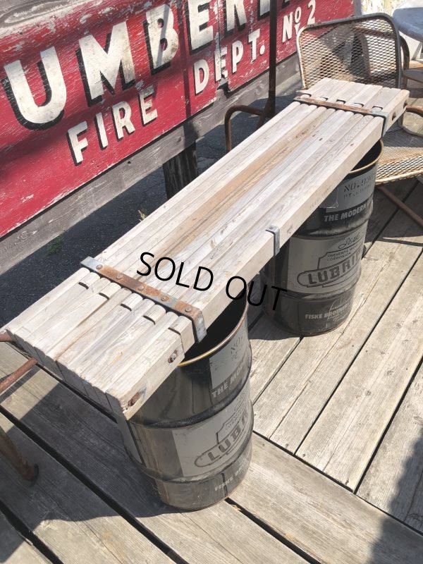 画像14: Vintage Fiske Brothers Refining Co. LUBRIPLATE 16 Gal Drum Barrel Oil Can B (M699)