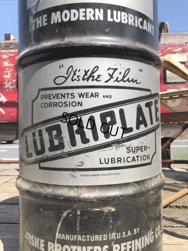 画像7: Vintage Fiske Brothers Refining Co. LUBRIPLATE 16 Gal Drum Barrel Oil Can A (M698)