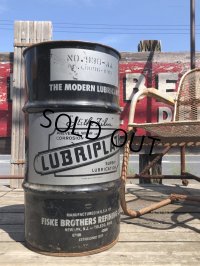 Vintage Fiske Brothers Refining Co. LUBRIPLATE 16 Gal Drum Barrel Oil Can B (M699)