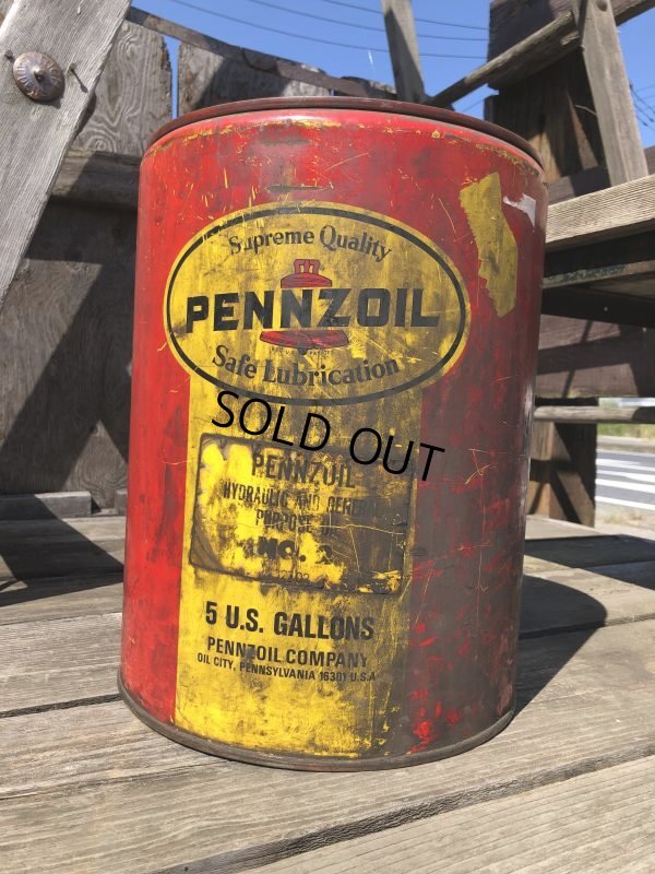 画像2: Vintage Motor Gas Oil 5 Gallon Can PENZOIL (M704) 