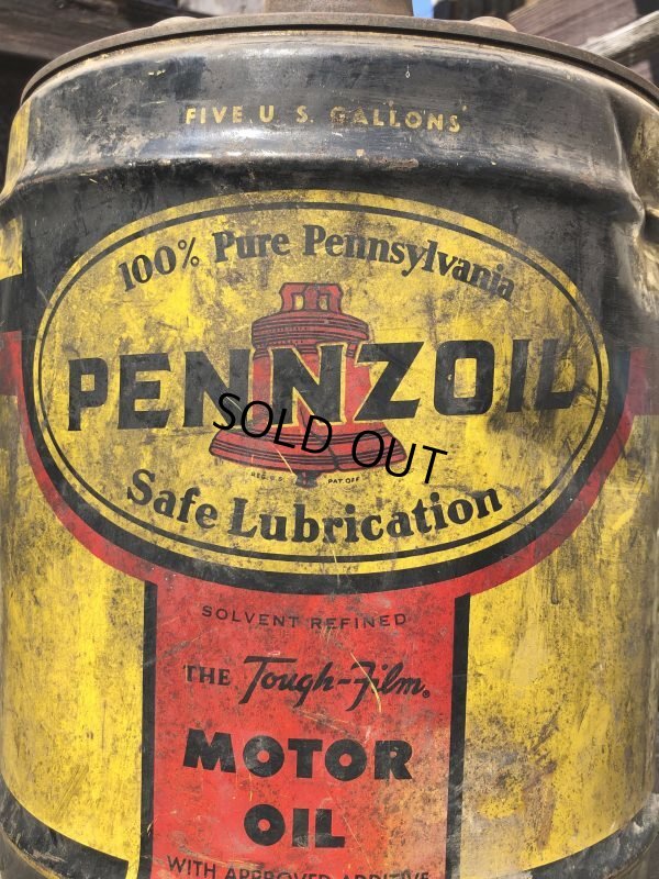 画像10: Vintage Motor Gas Oil 5 Gallon Can PENZOIL (M700) 