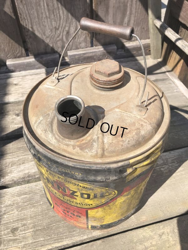 画像3: Vintage Motor Gas Oil 5 Gallon Can PENZOIL (M700) 
