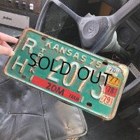 70s Vintage American License Number Plate / KANSAS 2073 (M725)