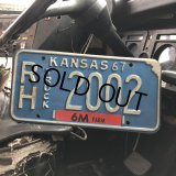 60s Vintage American License Number Plate / KANSAS 2002 (M733)