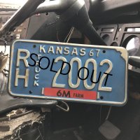 60s Vintage American License Number Plate / KANSAS 2002 (M733)
