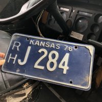 70s Vintage American License Number Plate / KANSAS 284 (M730)