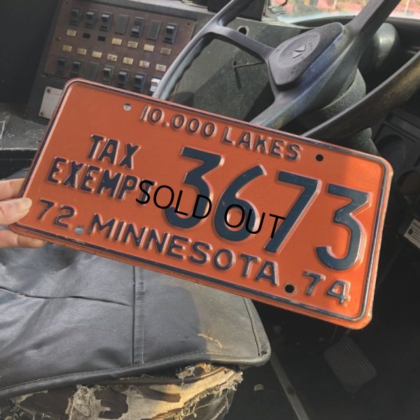 画像1: 70s Vintage American License Number Plate / MINNESOTA 3673 (M711)