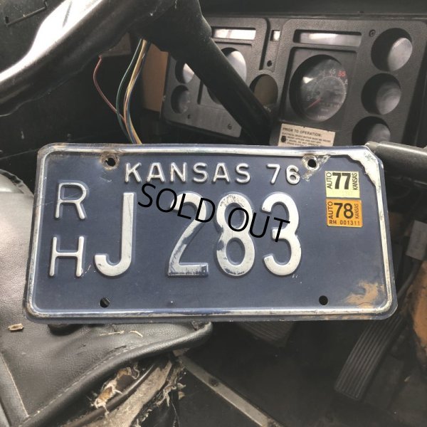 画像1: 70s Vintage American License Number Plate / KANSAS 283 (M736)