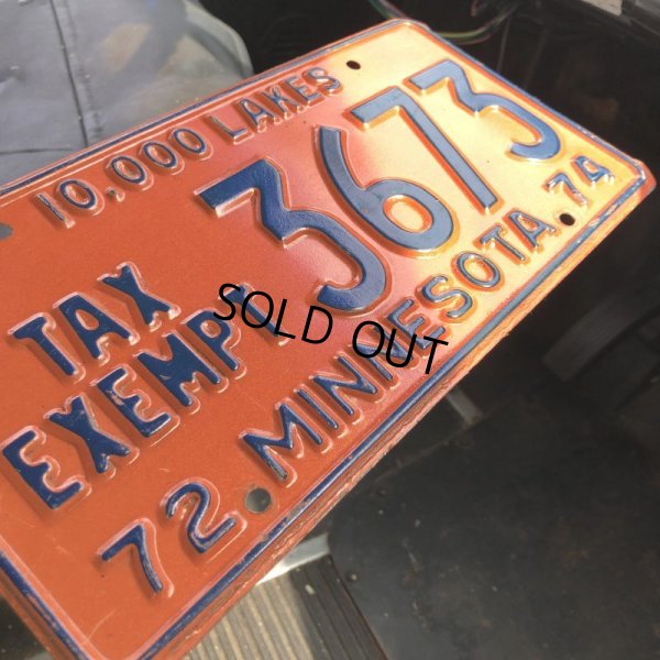 画像2: 70s Vintage American License Number Plate / MINNESOTA 3673 (M711)