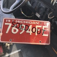 70s Vintage American License Number Plate / MICHIGAN 7694 (M715)
