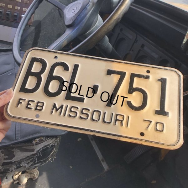 画像1: 70s Vintage American License Number Plate / MISSOURI 751 (M710)