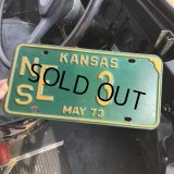 70s Vintage American License Number Plate / KANSAS 3 (M724)