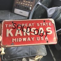 60s 70s Vintage American License Number Plate / KANSAS (M720)