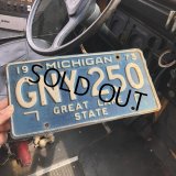 70s Vintage American License Number Plate / MICHIGAN 250 (M716)