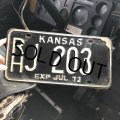 70s Vintage American License Number Plate / KANSAS 203 (M729)