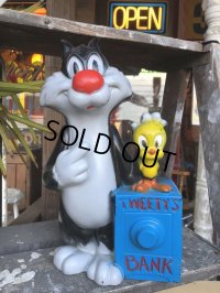 70s Vintage Tweety & Sylvester Big Bank (M844)