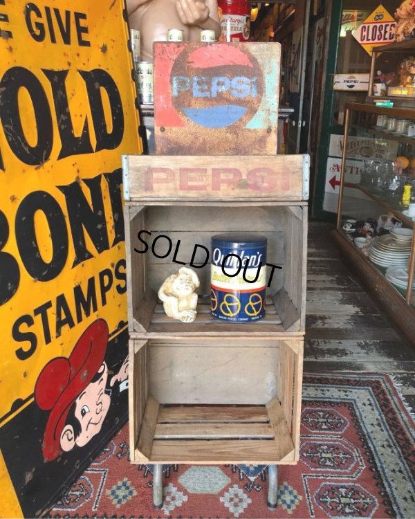 画像15: Vintage Advertising Pepsi Store Display Crate Dolly Cart (M847)