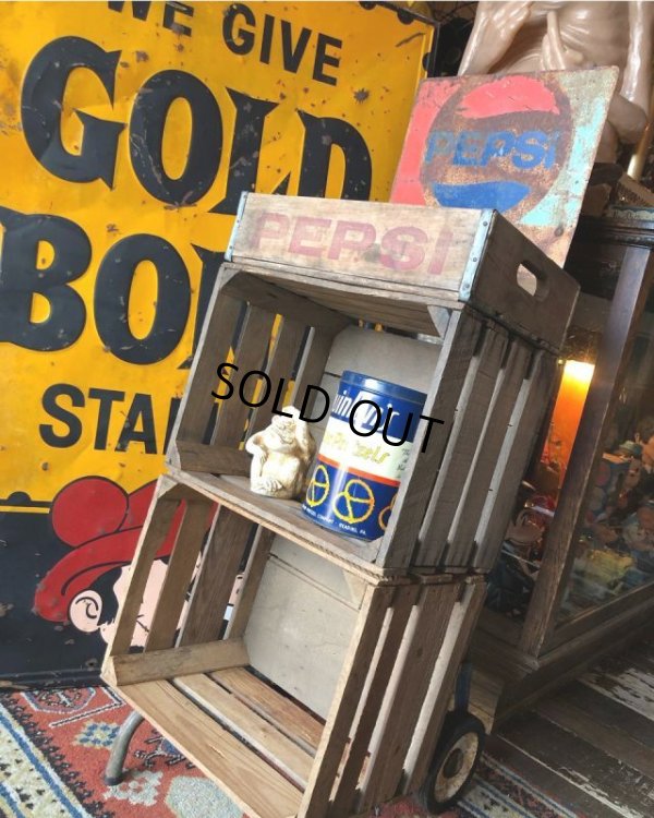 画像16: Vintage Advertising Pepsi Store Display Crate Dolly Cart (M847)