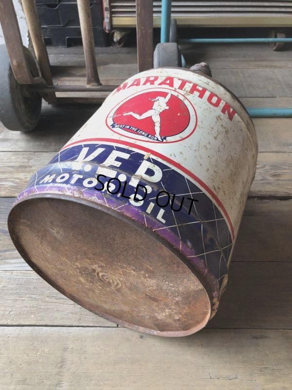 画像6: Vintage Motor Gas Oil 5 Gallon Can MARATHON (M849) 
