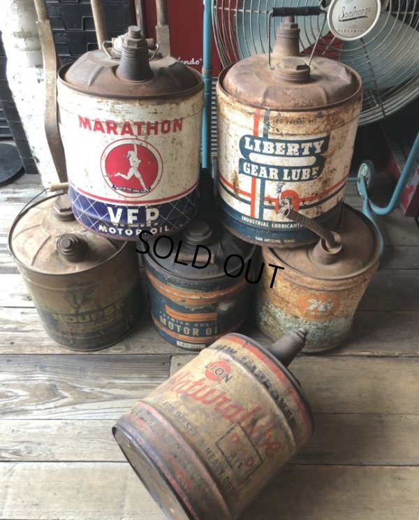画像9: Vintage Motor Gas Oil 5 Gallon Can MARATHON (M849) 