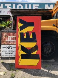 【店舗引き取り限定】 Vintage Original KEY Imperial Work Clothes Metal Advertising Store Display Sign Huge! Hard to Find!! (M865)