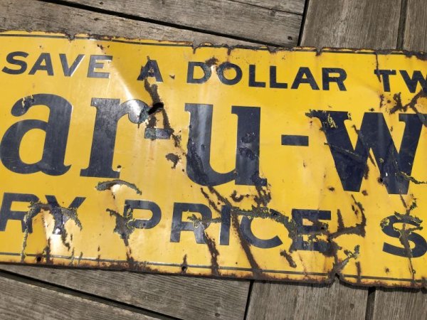 画像14: 【店舗引き取り限定】 30s Era WEAR-U-WELL Shoes Porcelain Store Display Original Sign Hard to Find!! (M866)