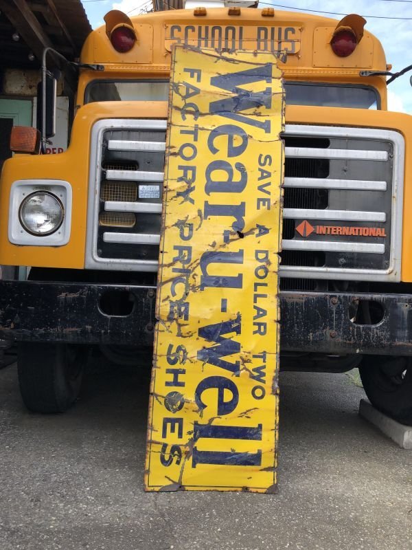 画像17: 【店舗引き取り限定】 30s Era WEAR-U-WELL Shoes Porcelain Store Display Original Sign Hard to Find!! (M866)