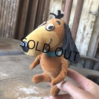 60s Vintage Hanna Barbara Augie Doggie Velveteen Stuffed (M870)