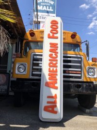 Vintage Advertising A&W Restaurant Store Display ALL AMERICAN FOOD Original Lighted Sign Hard to Find (M785)