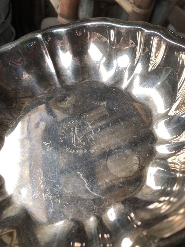 画像3: Vintage Silver Plate Serving Tray Dish Dinner Ware 1972 FULLERTON CHAPTER 2ND (M800)