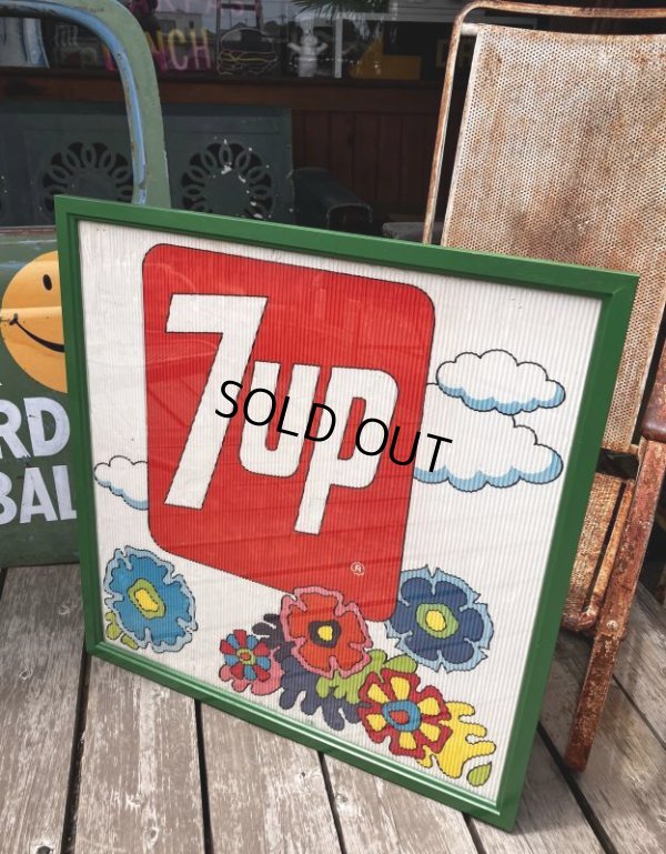 画像3: Vintage 7UP Soda Peter Max Floral Cardboard Store Sign RARE!!! (M806)