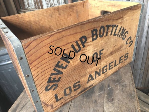 画像10: 70s Vintage Advertising 7up Wooden Crate Wood Box (M810)