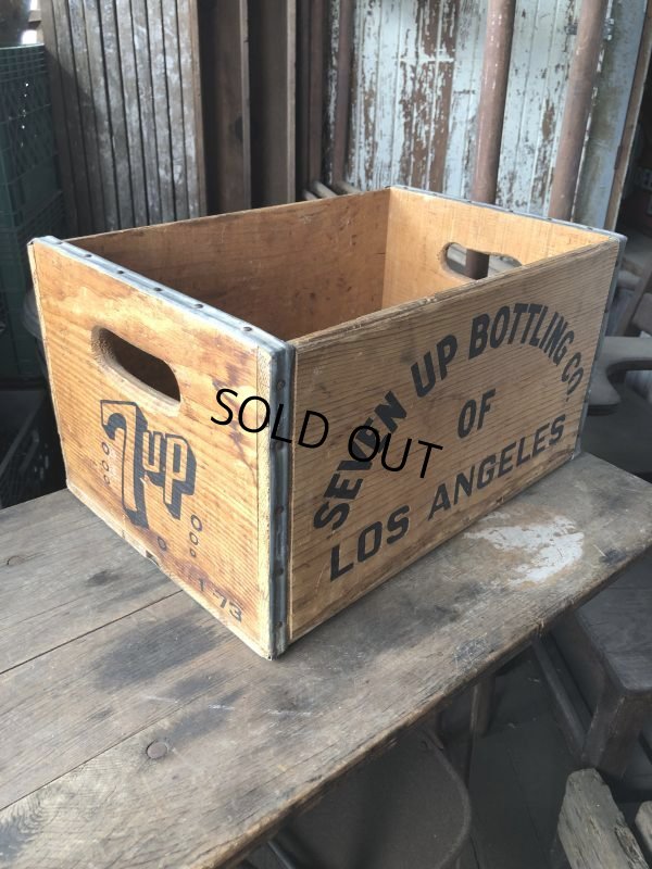 画像7: 70s Vintage Advertising 7up Wooden Crate Wood Box (M811)