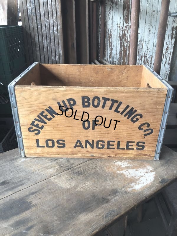 画像6: 70s Vintage Advertising 7up Wooden Crate Wood Box (M811)
