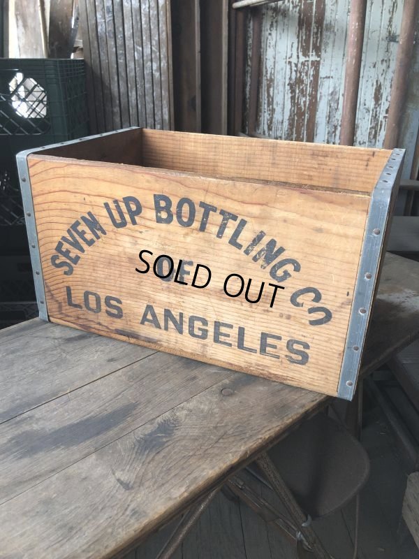 画像9: 70s Vintage Advertising 7up Wooden Crate Wood Box (M810)