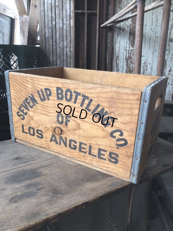 画像9: 70s Vintage Advertising 7up Wooden Crate Wood Box (M811)
