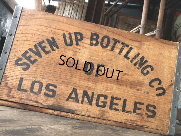 画像11: 70s Vintage Advertising 7up Wooden Crate Wood Box (M810)