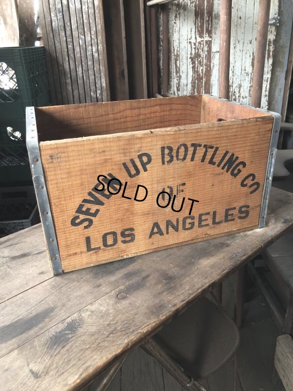 画像6: 70s Vintage Advertising 7up Wooden Crate Wood Box (M810)