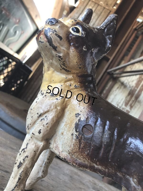 画像11: Antique Cast Iron  Boston Terrier Doorstop Statue (M820)