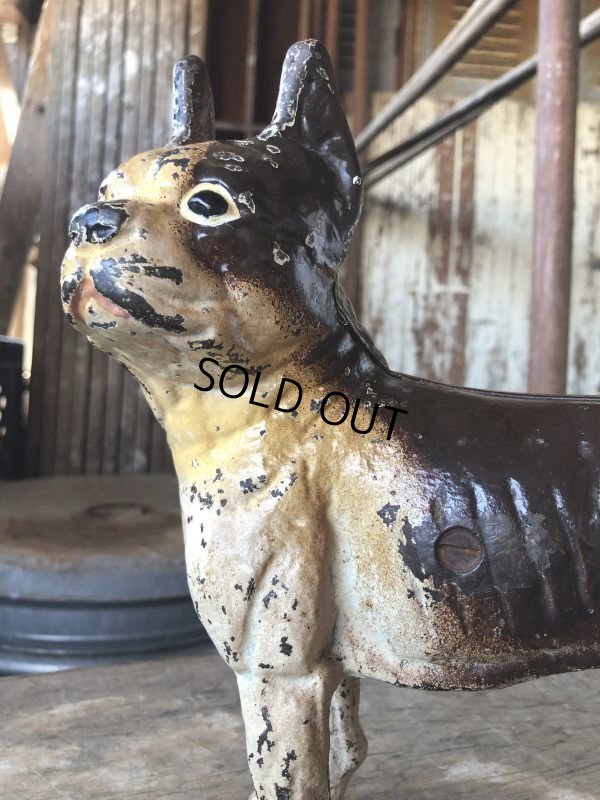画像10: Antique Cast Iron  Boston Terrier Doorstop Statue (M820)