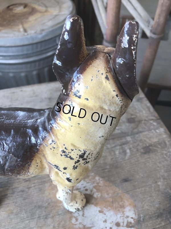 画像6: Antique Cast Iron  Boston Terrier Doorstop Statue (M820)