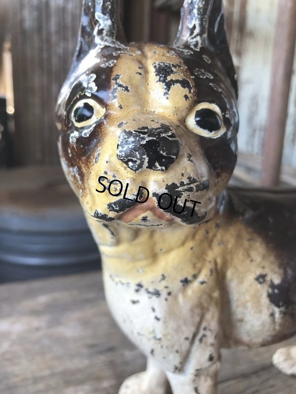 画像14: Antique Cast Iron  Boston Terrier Doorstop Statue (M820)